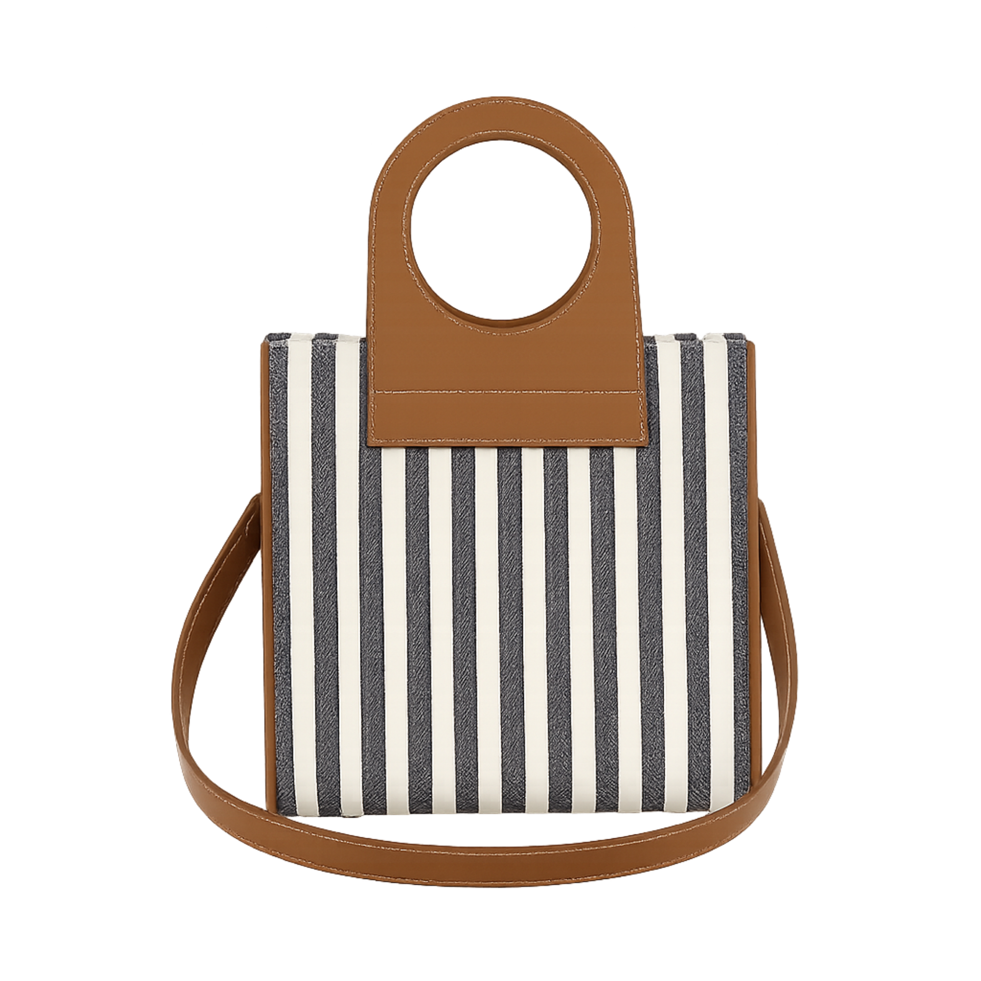 STRIPED CANVAS BAG BLUE
