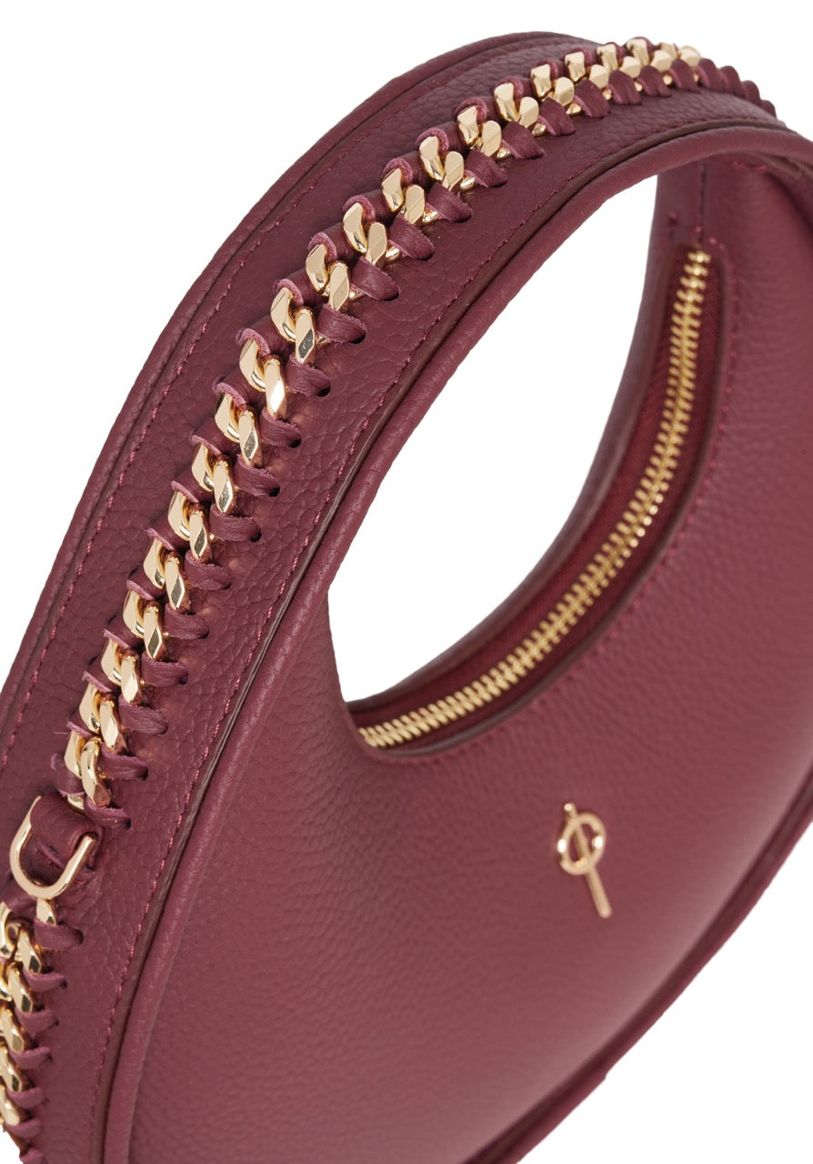 Round Chaın Bag Burgundy
