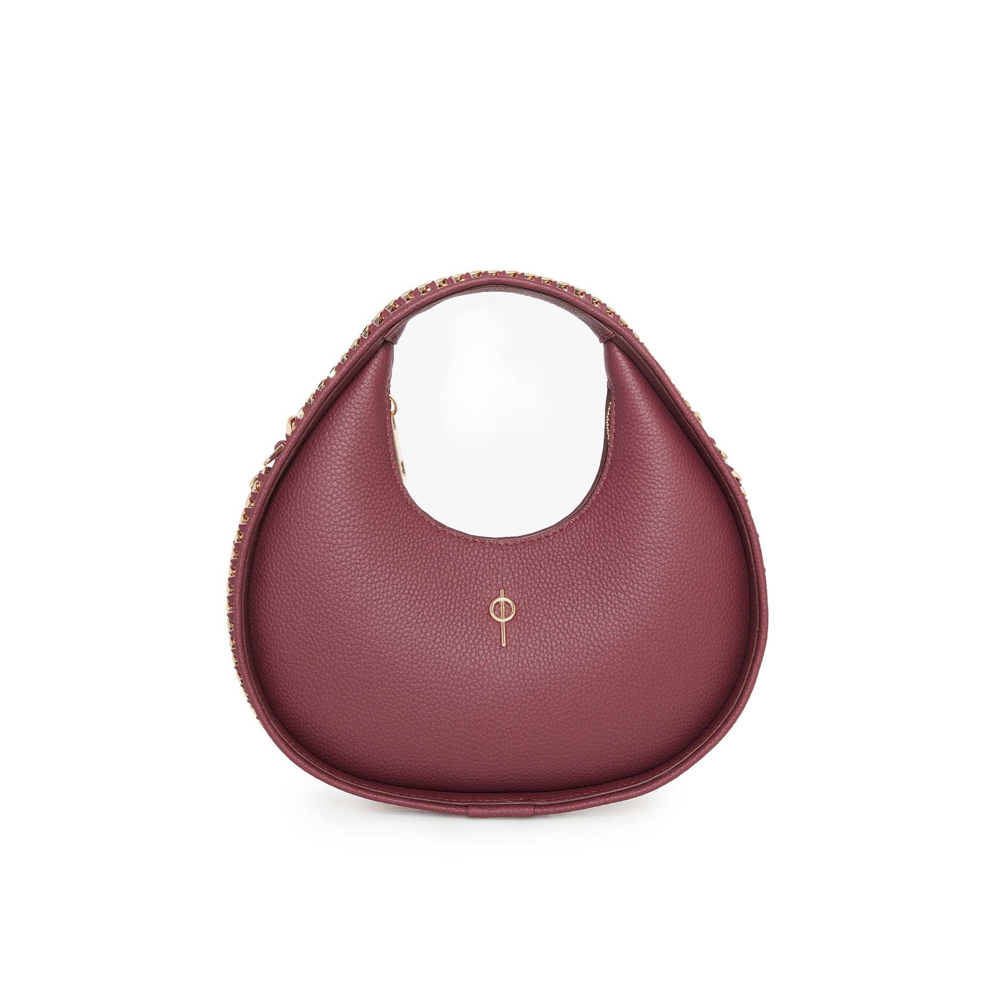 Round Chaın Bag Burgundy