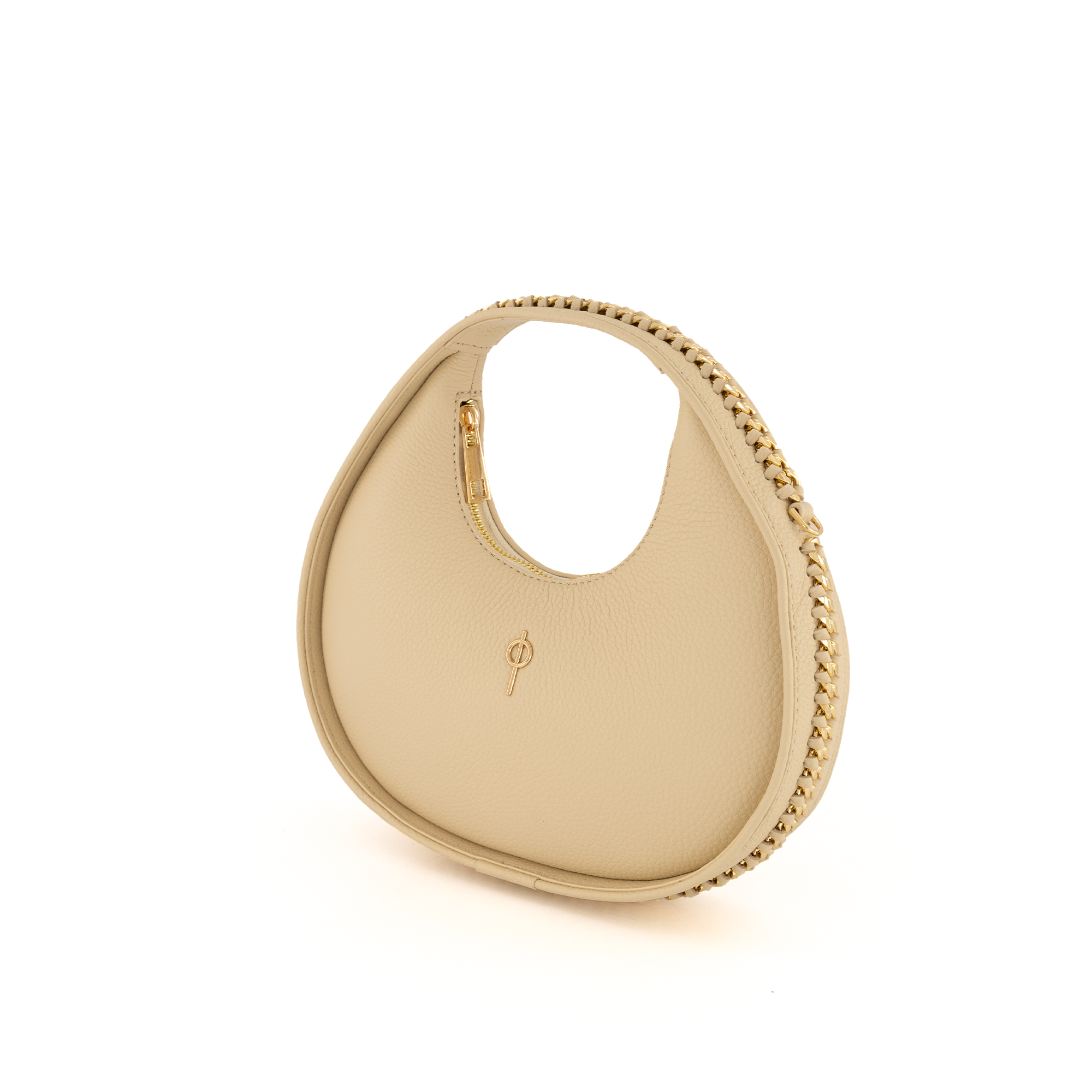 ROUND CHAIN BAG BEIGE
