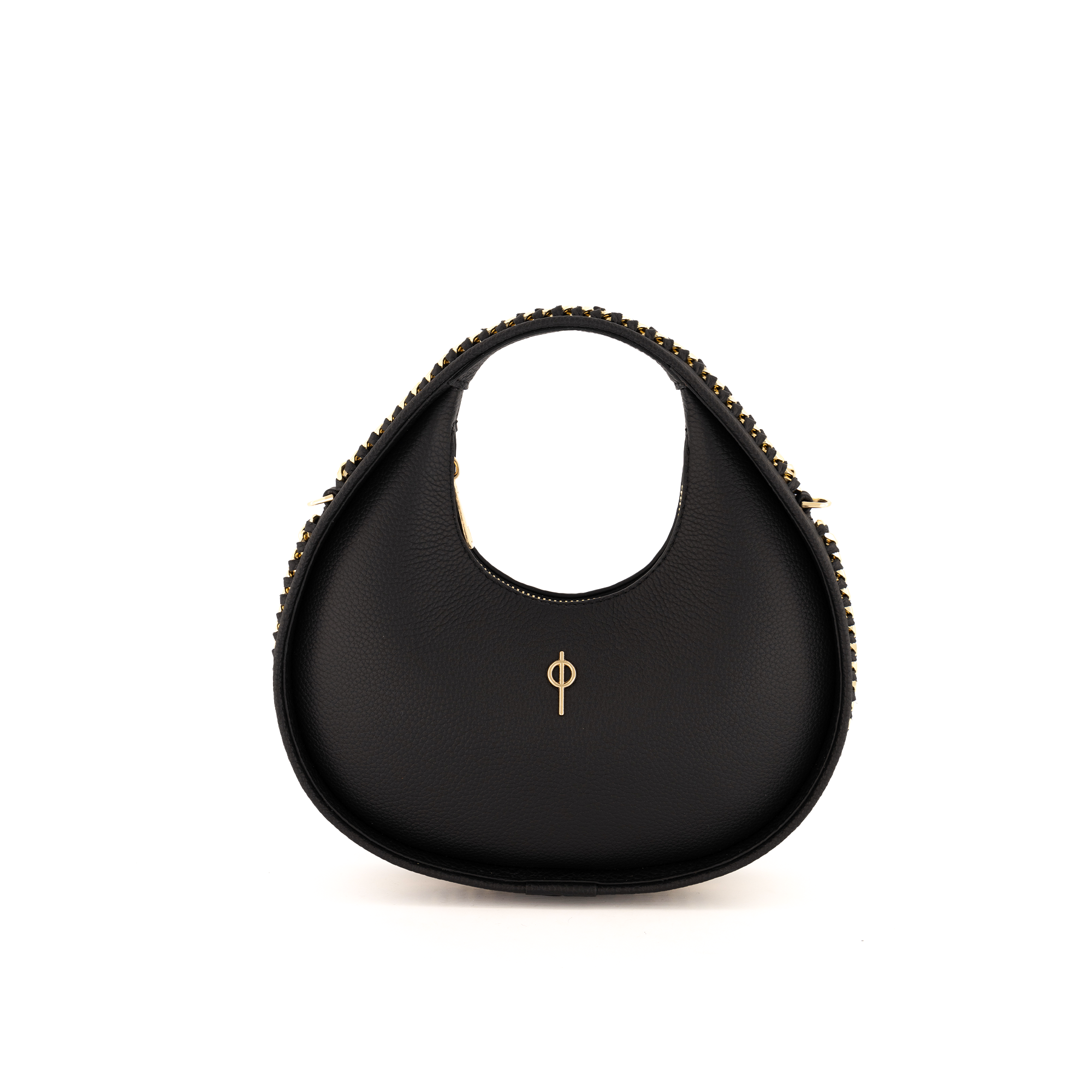 ROUND CHAIN BAG BLACK