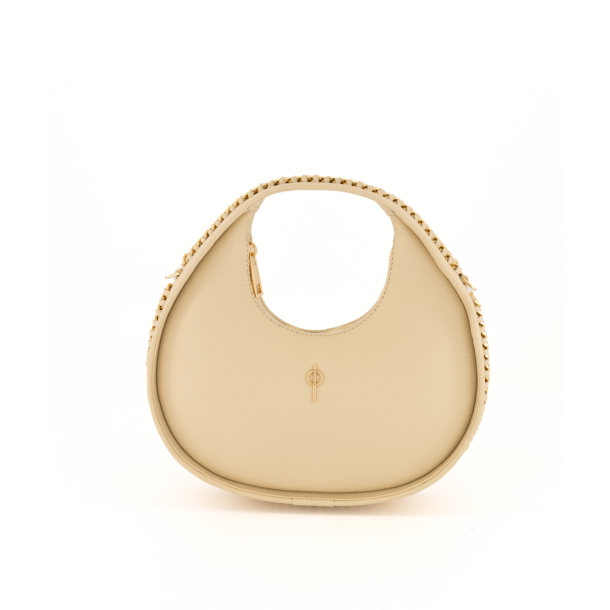 ROUND CHAIN BAG BEIGE
