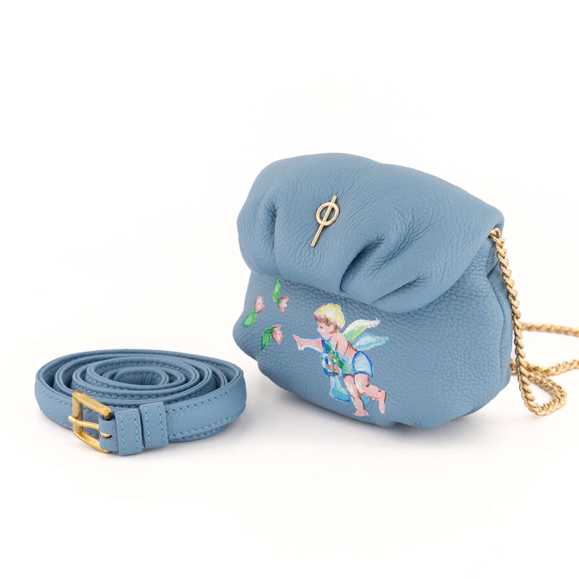 Hand-Paınted Tıny Leda Blue