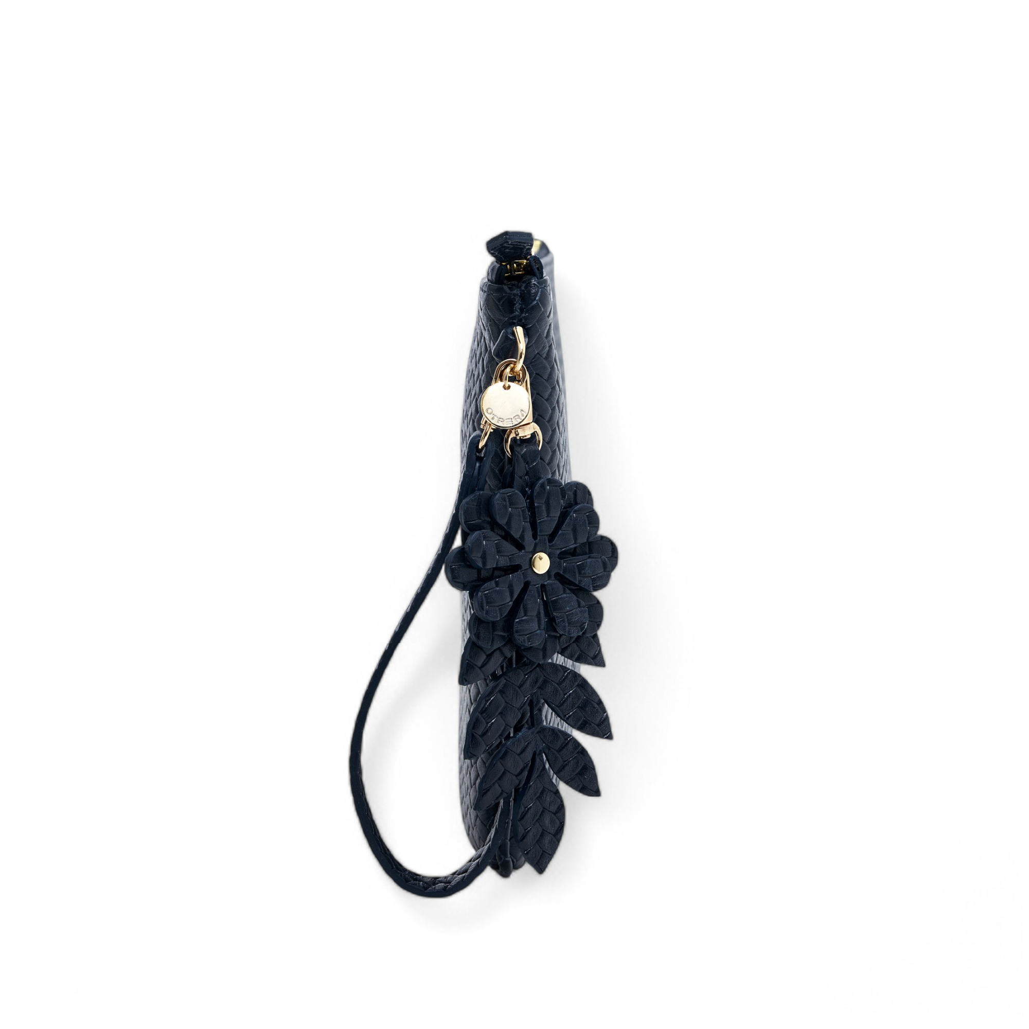 BRAIDED CLUTCH NAVY