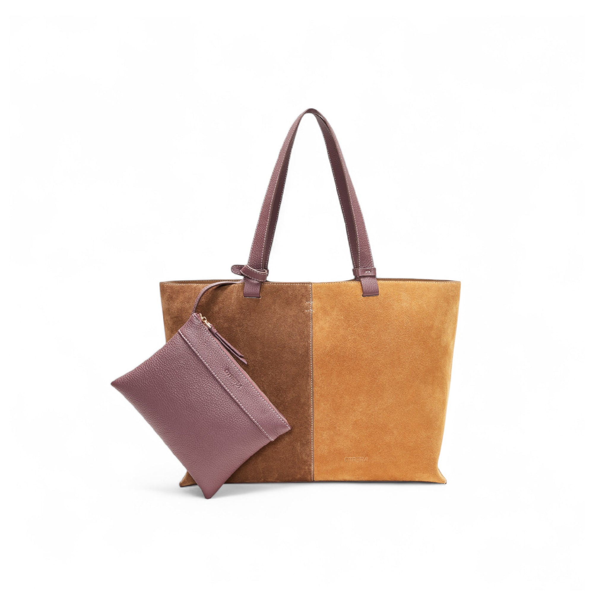 HEBE BAG SUEDE BROWN&TAN