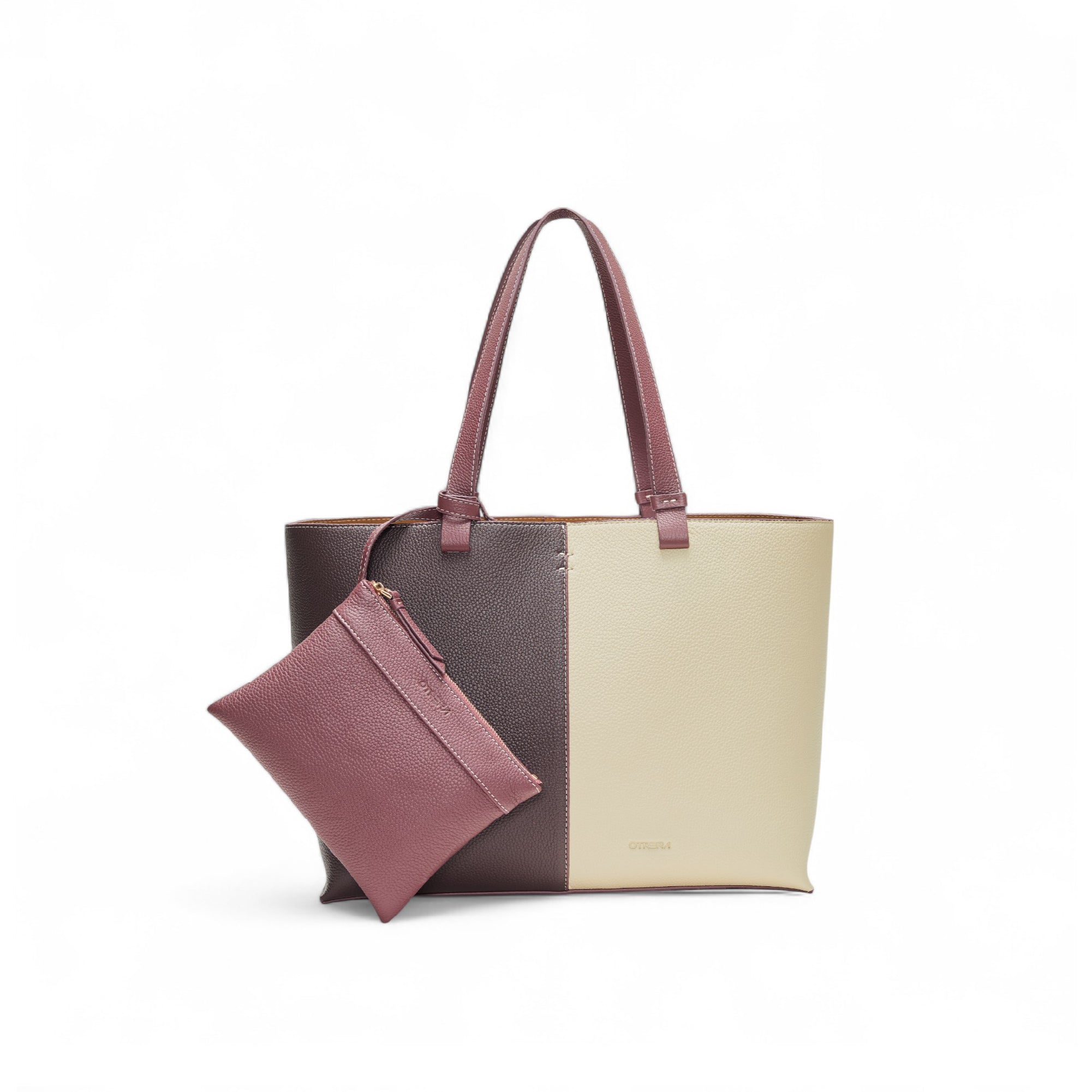 HEBE BAG BURGUNDY&BEIGE