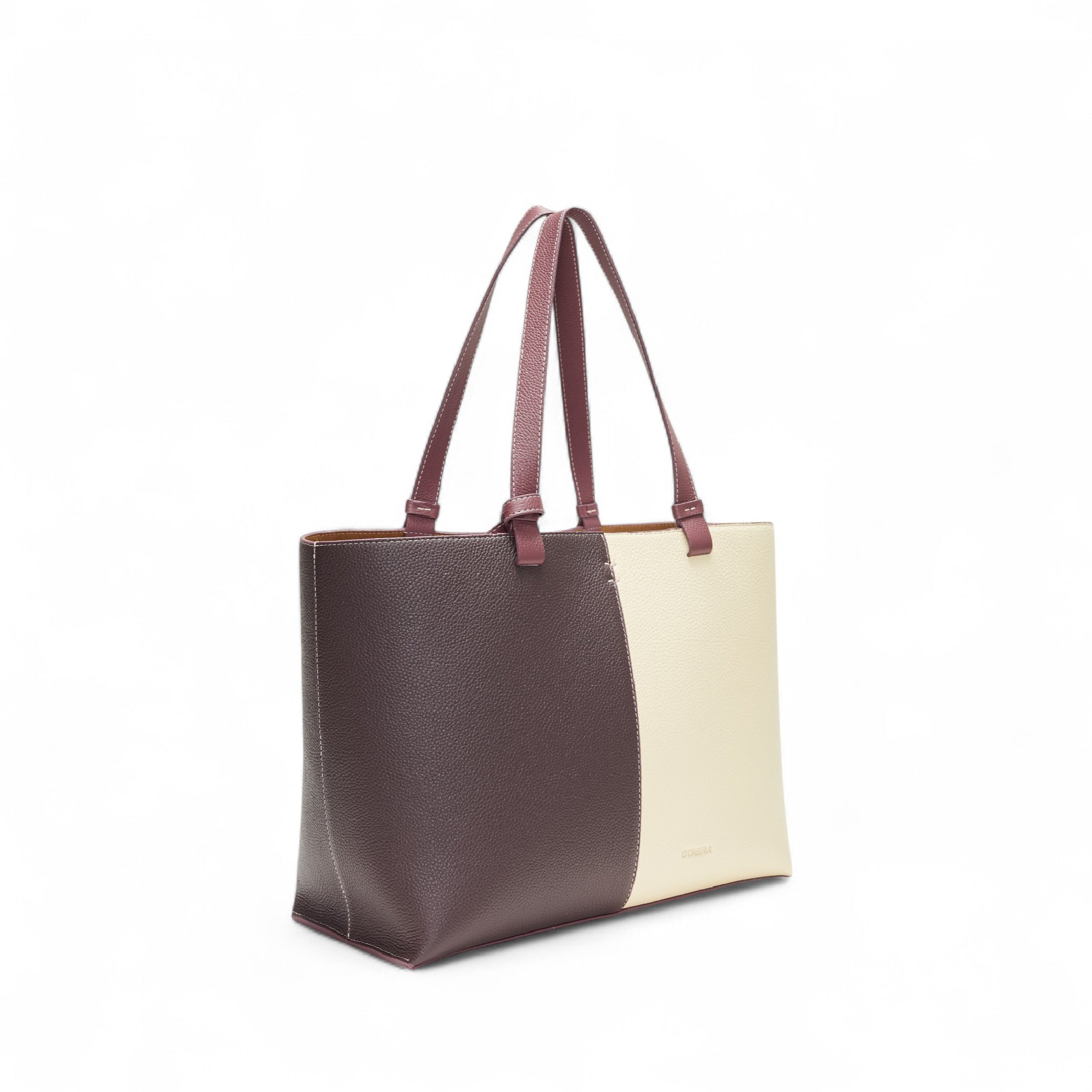 HEBE BAG BURGUNDY&BEIGE