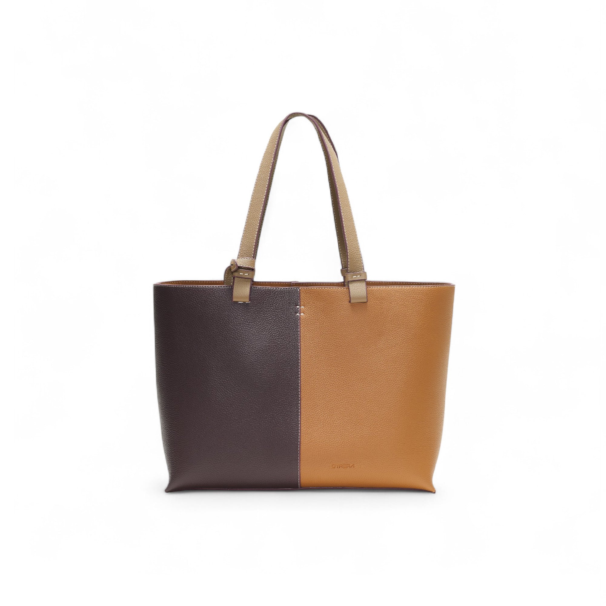 HEBE BAG BURGUNDY&TAN