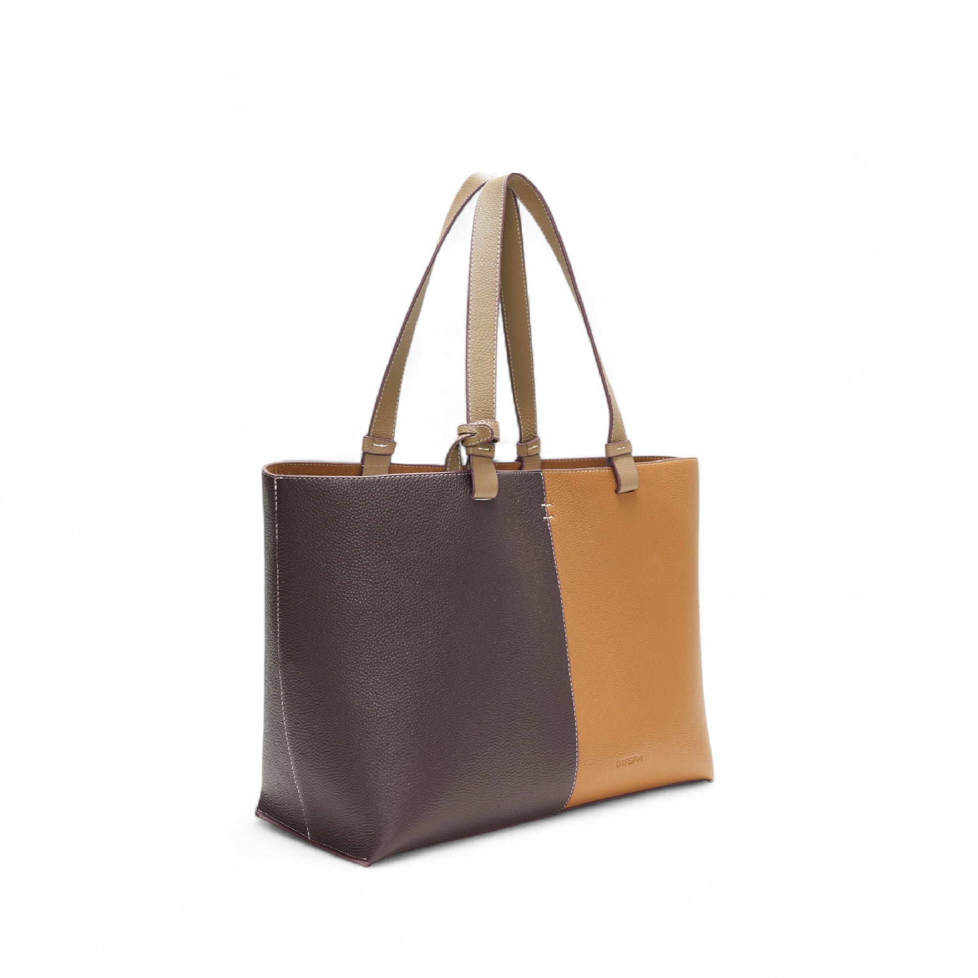 HEBE BAG BURGUNDY&TAN