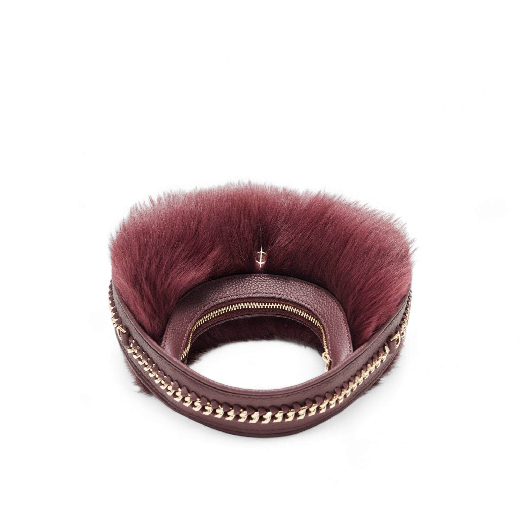 ROUND FLUFFY BURGUNDY