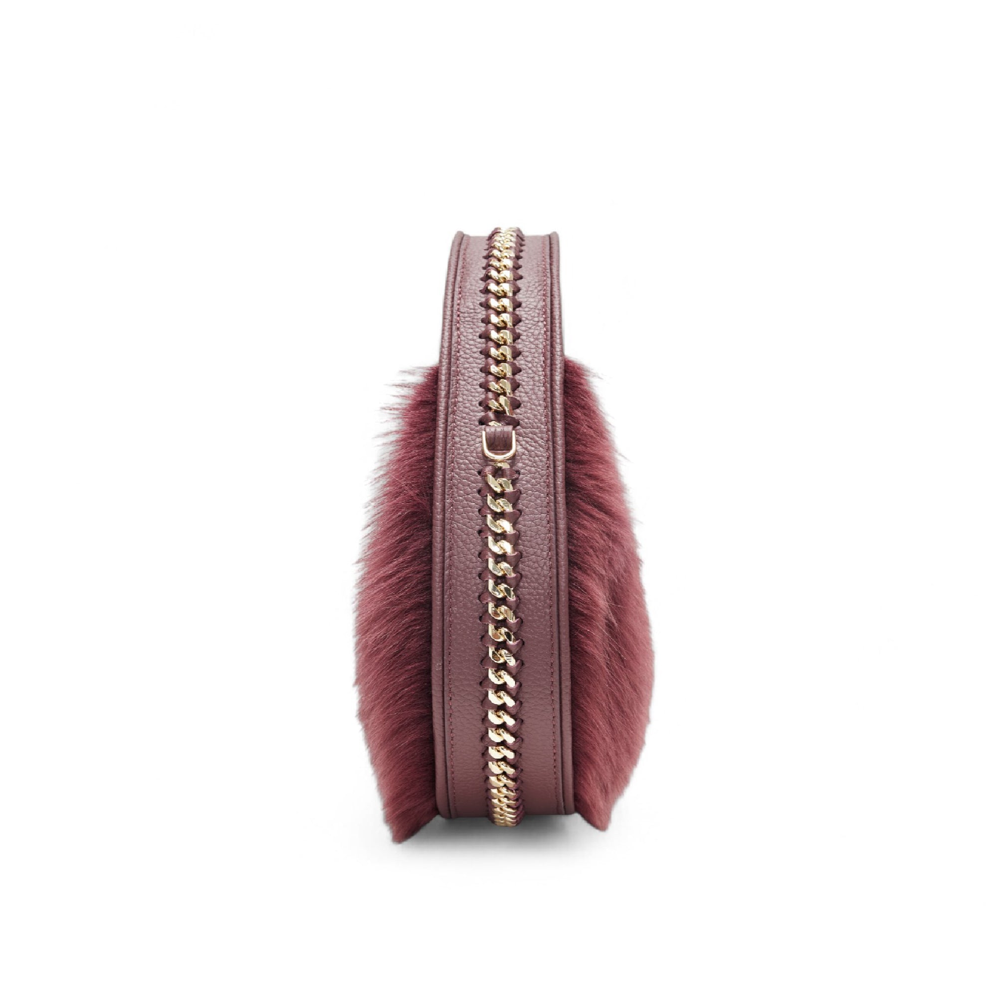 ROUND FLUFFY BURGUNDY