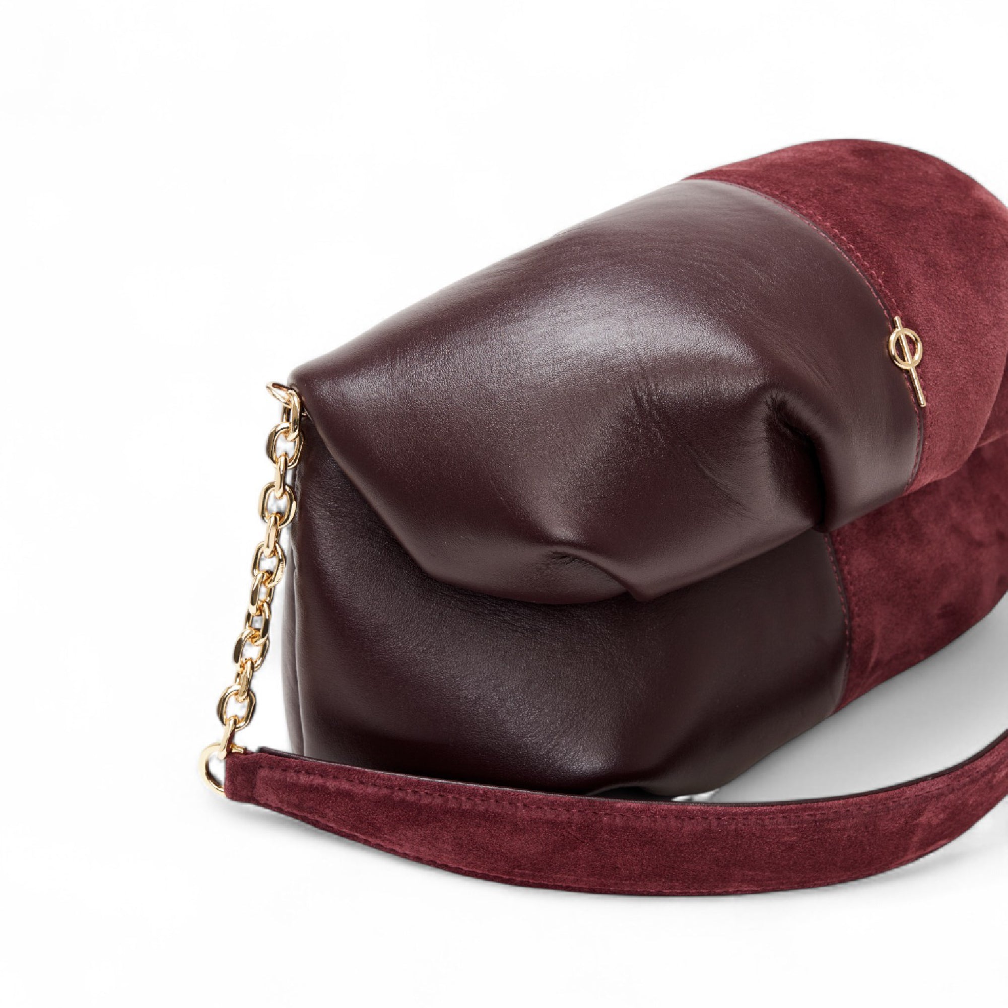 TWO COLORED LEDA BURGUNDY