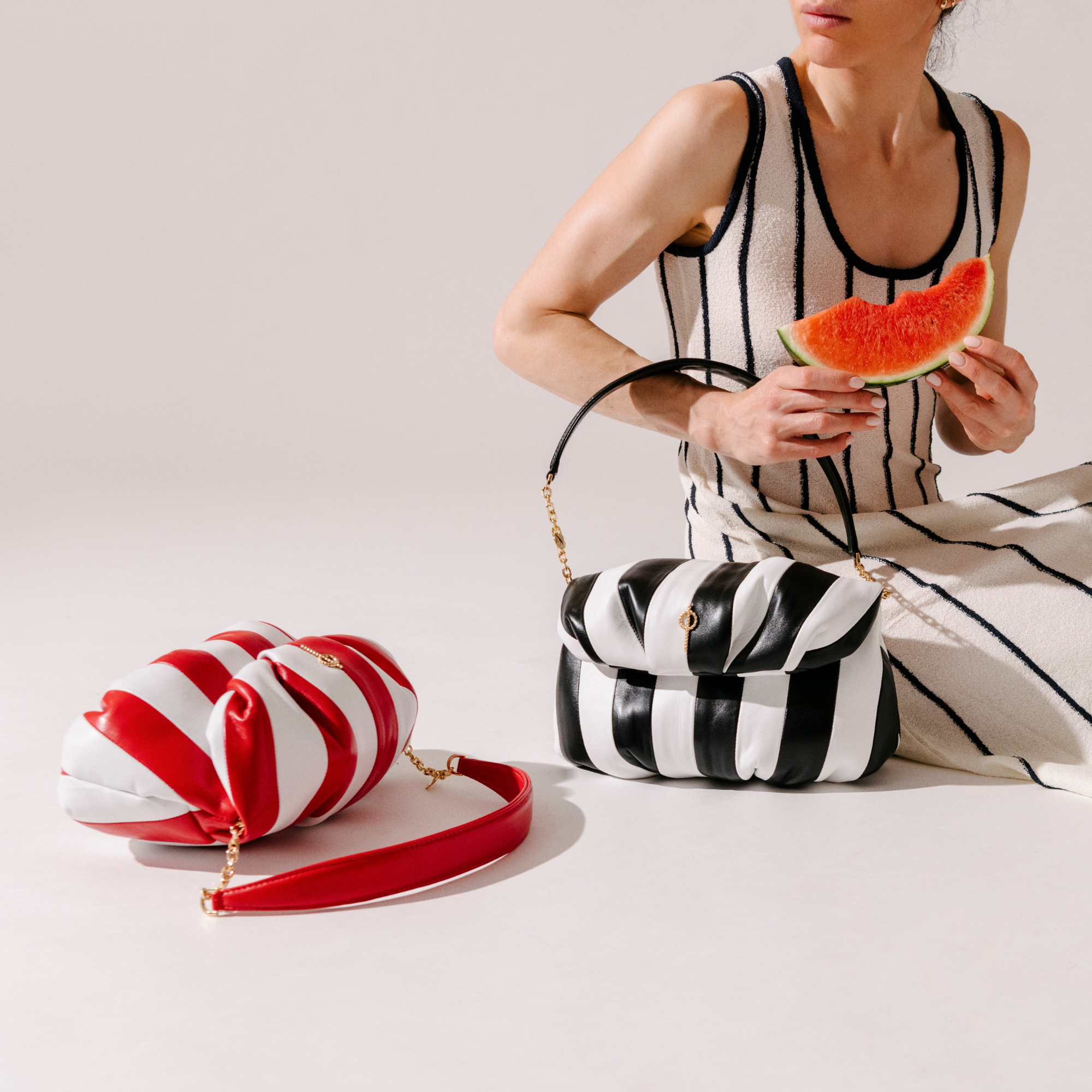 STRIPED LEDA TAN