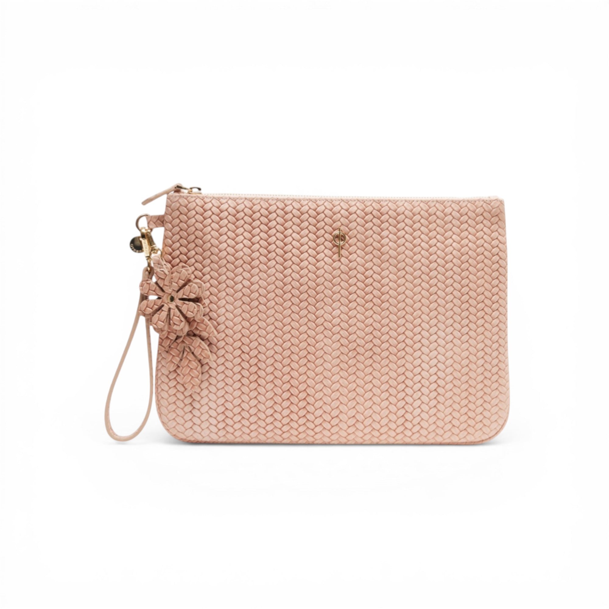 BRAIDED CLUTCH PINK