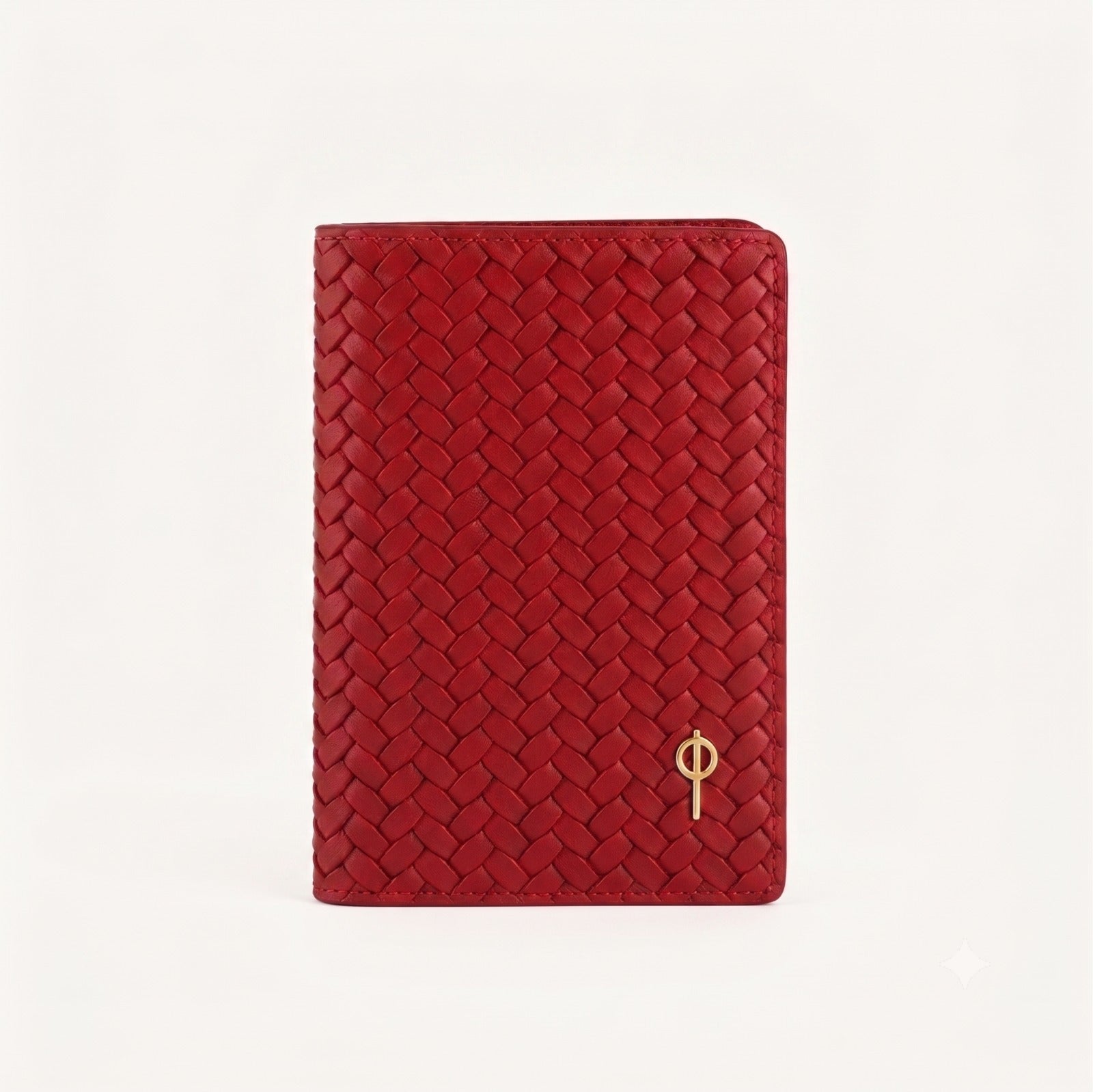 PASSPORT CASE BRAİDED RED