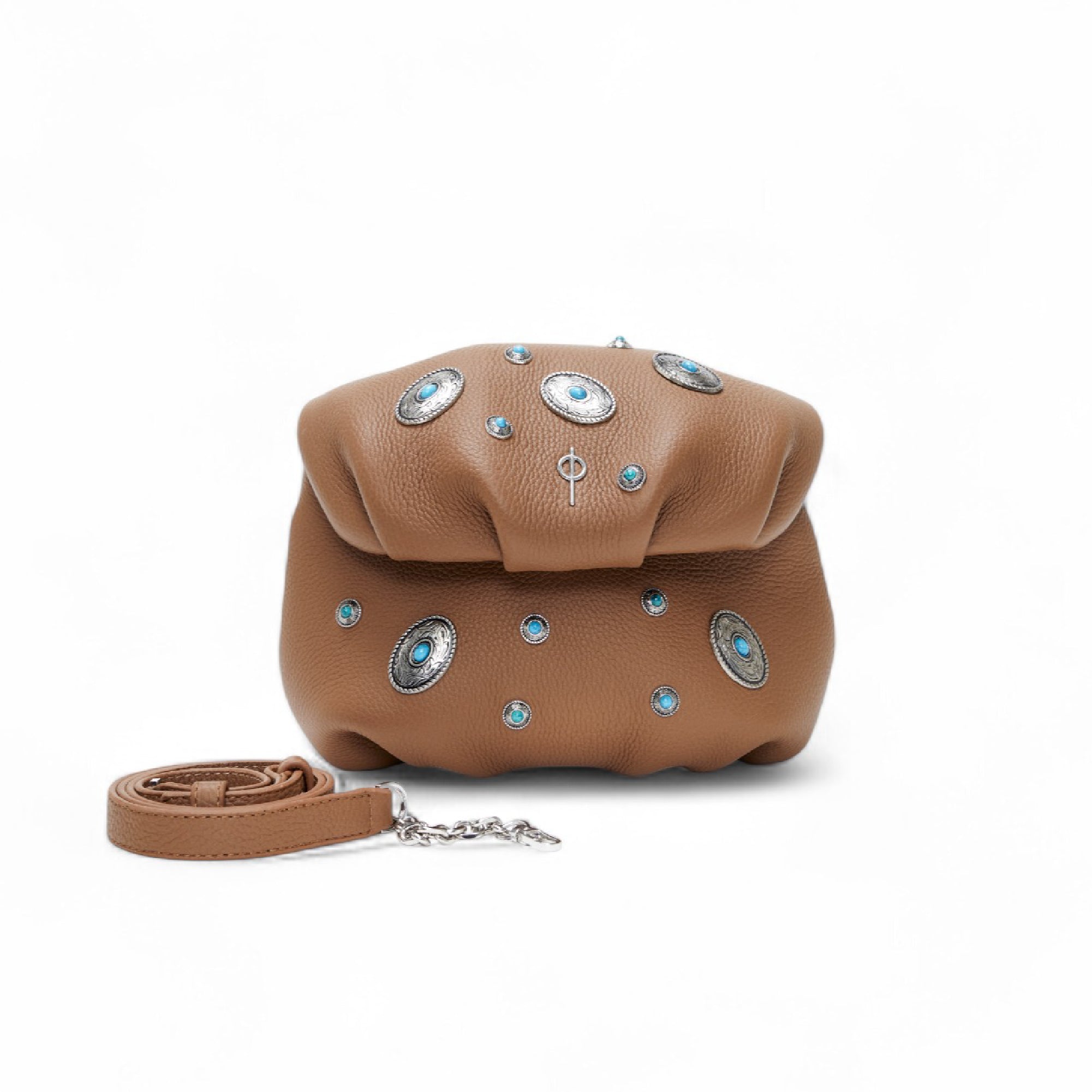 Mını Studded Leda Tan