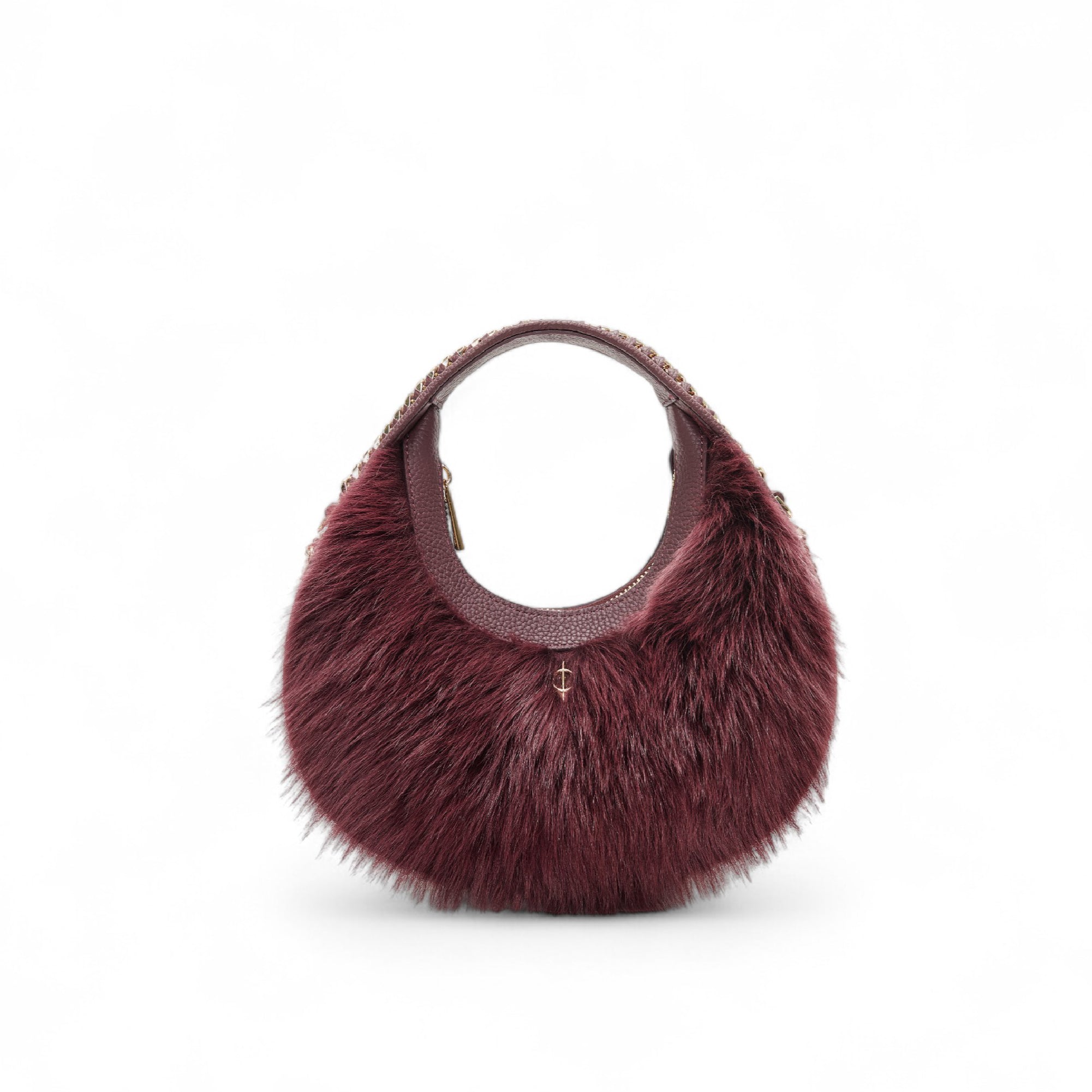 ROUND FLUFFY BURGUNDY
