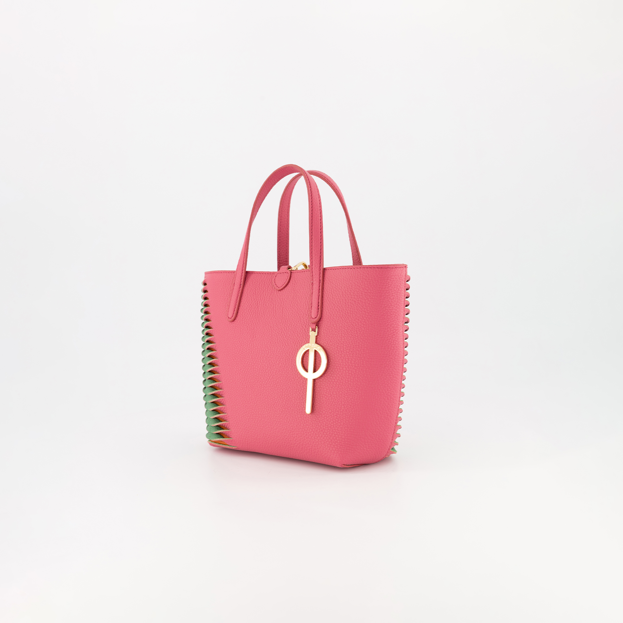 Mini Shopping Bag Pink&Green